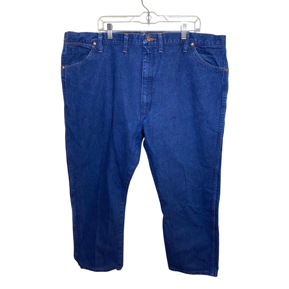 Wrangler Cowboy Cut 13MWZPW Men Indigo Blue Straight Leg Jeans 46x30